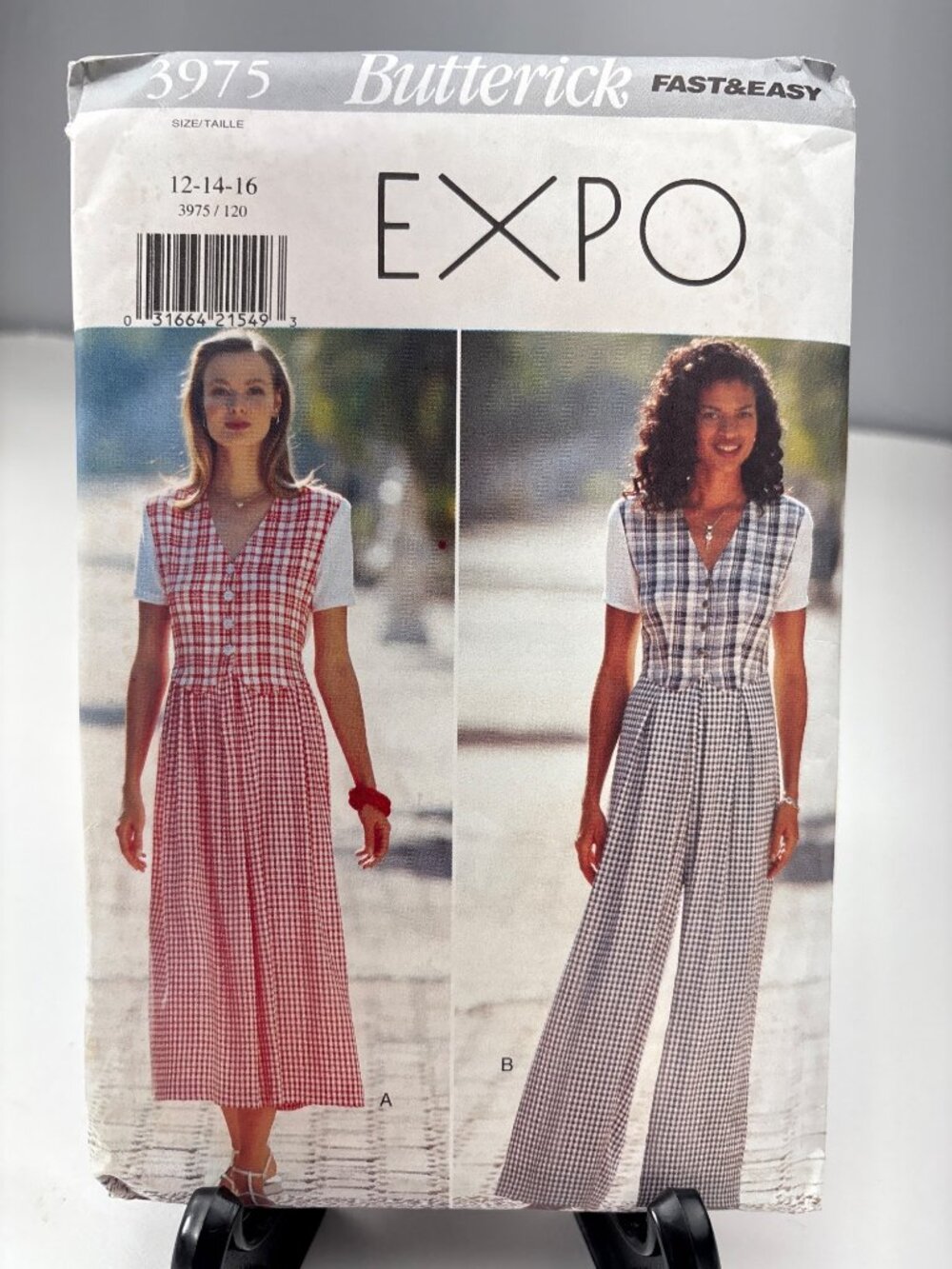 Butterick 3975 Sewing Pattern Misses Dress / Jumpsuit Size 12-14-16 Uncut 90s